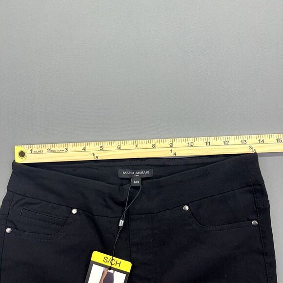 Mario‎ Serrani Italy Women's Comfort Stretch Cuff Capri Black Stretch Small NWT - Picture 7 of 14